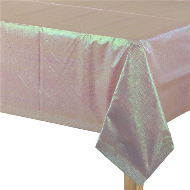 Iridescent tablecloth 2-ply pink 1.3mx 2.7m