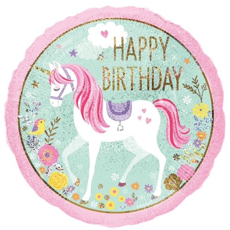 Magical unicorn Ella foil balloon 46cm