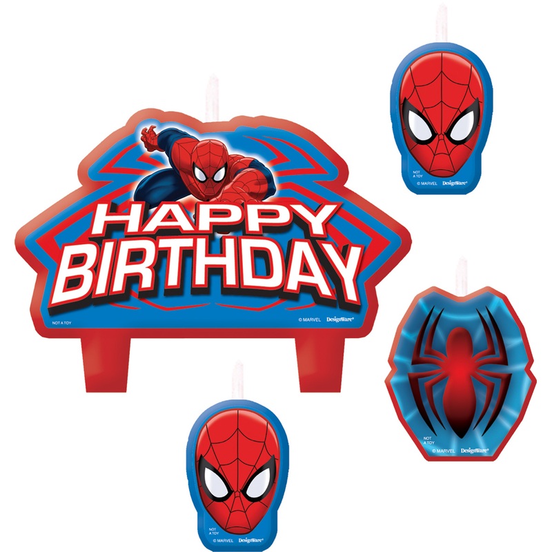 Spiderman In Action cake candle 4 pieces