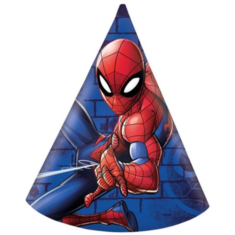 Spiderman Team Up 6 party hats