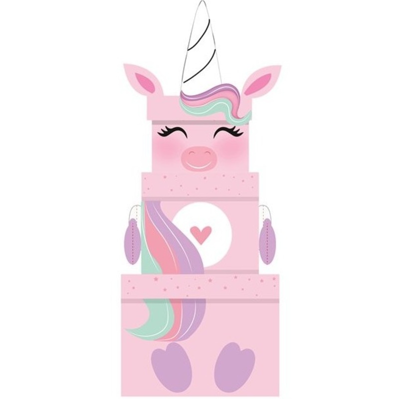 Stackable unicorn gift boxes 52cm