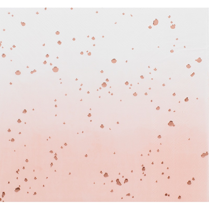 16 pink birthday ombr napkins 33cm