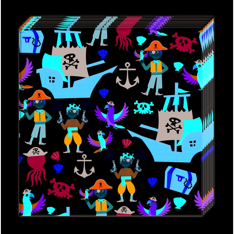 20 Captain squint pirate napkins 33cm