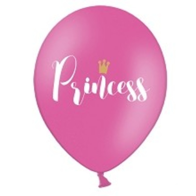6 Princess Tale balloons pink 30cm