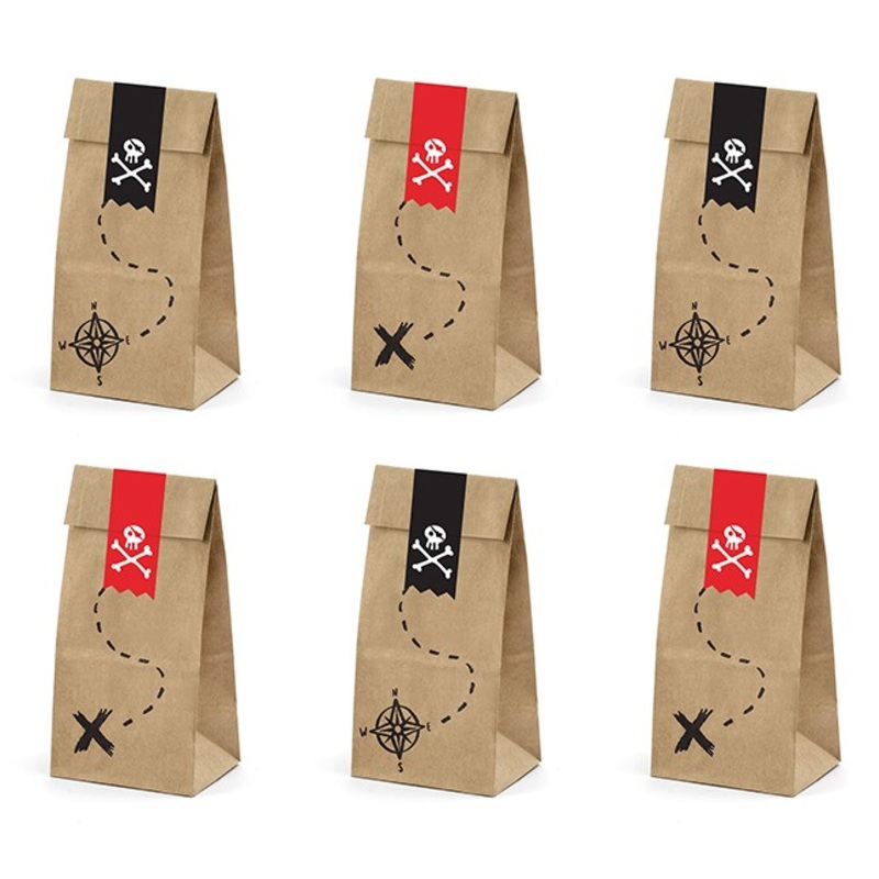 6 South Seas pirate gift bags