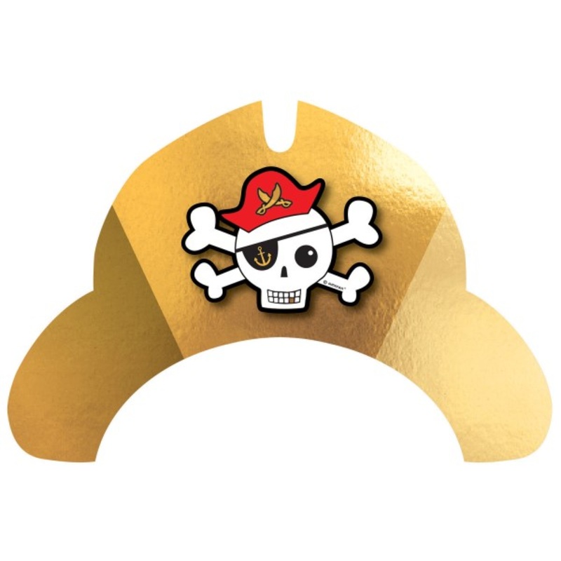 8 party hats pirate treasure island