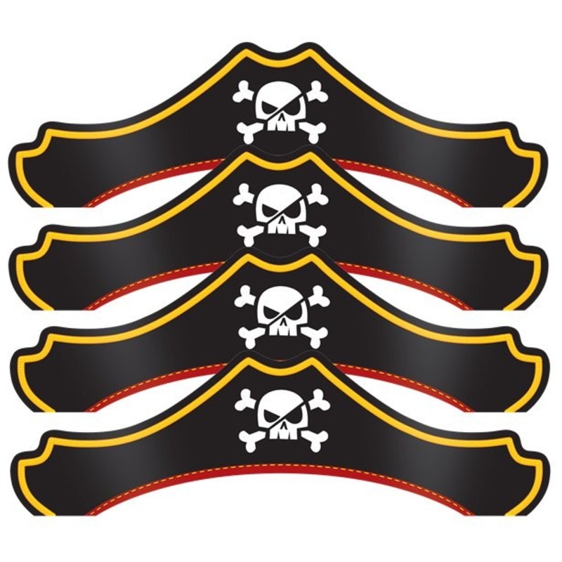 8 pirate party hats