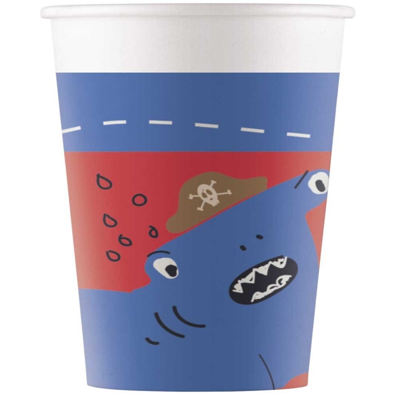 8 sea pirates paper cups 200ml