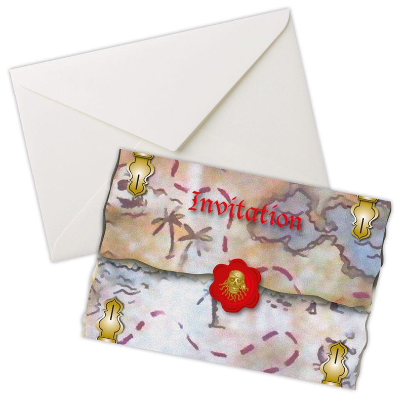 8 Sebastian Saber Pirate Invitation Cards