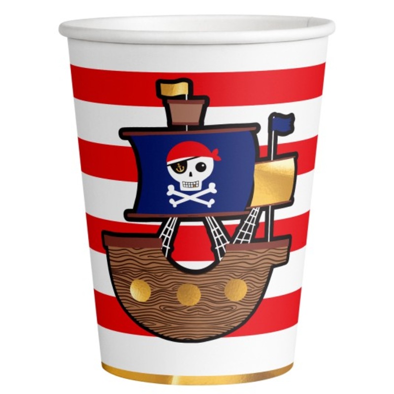 8 treasure hunt paper cups 250ml