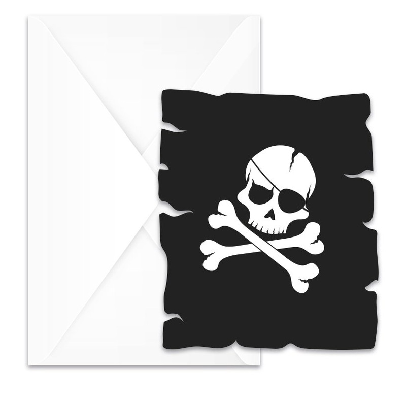 Black Pirates invitation cards