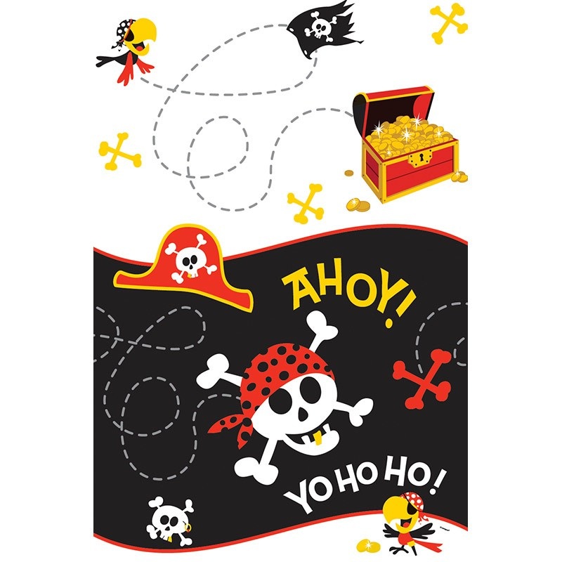 Captain Barracuda pirate tablecloth 137 x 213cm