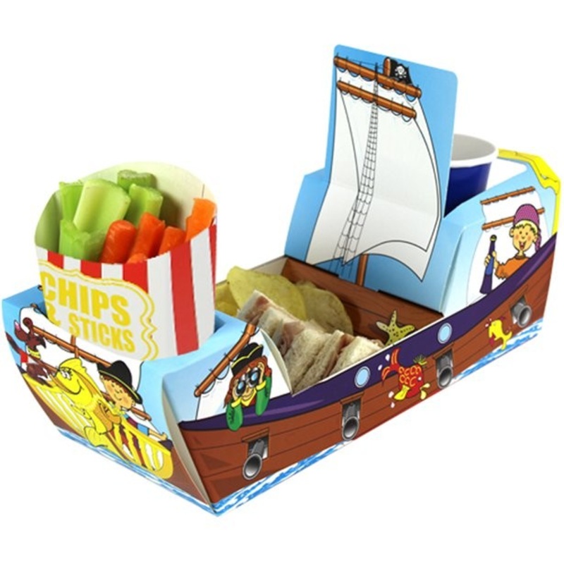 Combination snack box pirate ship 26cm long