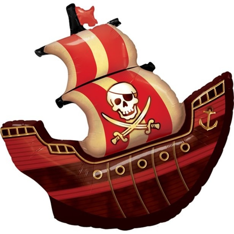 Giant pirate ship foil balloon 102cm