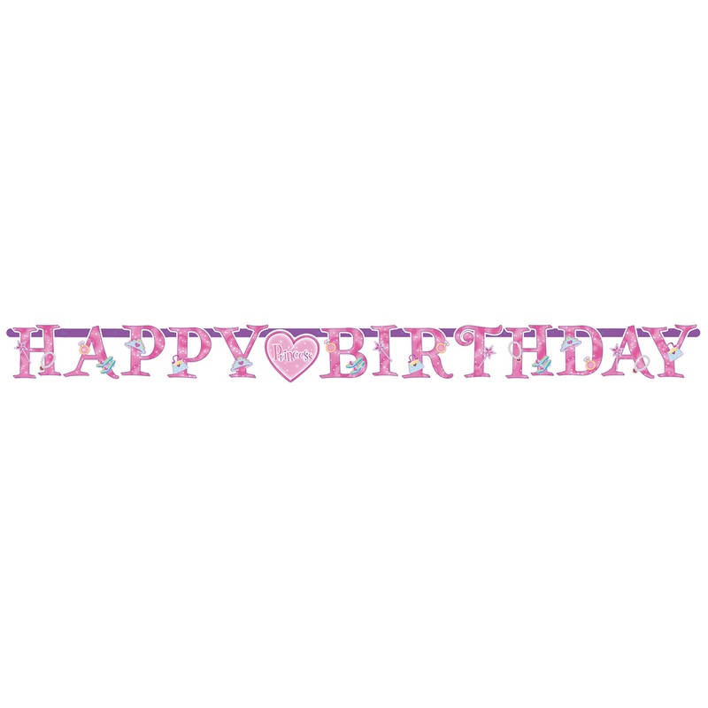 Happy Birthday garland Pink Fashion Queen 210cm