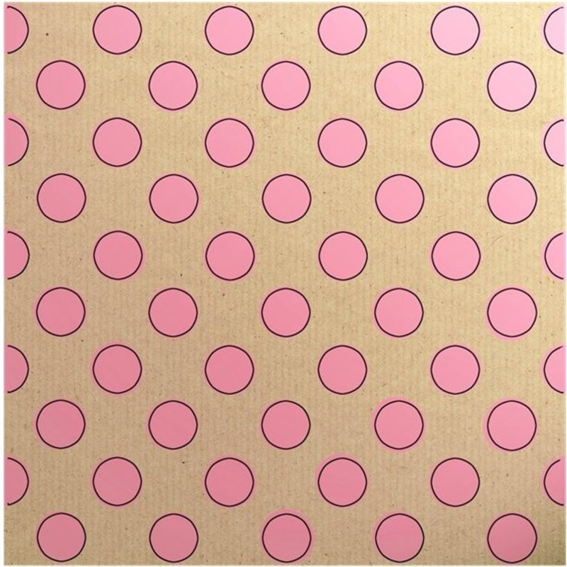 Pink dotted wrapping paper