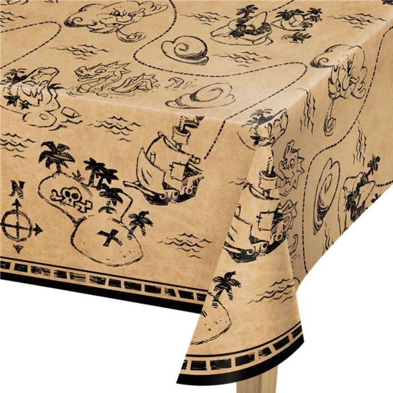 Pirate treasure hunt tablecloth 137 x 259cm