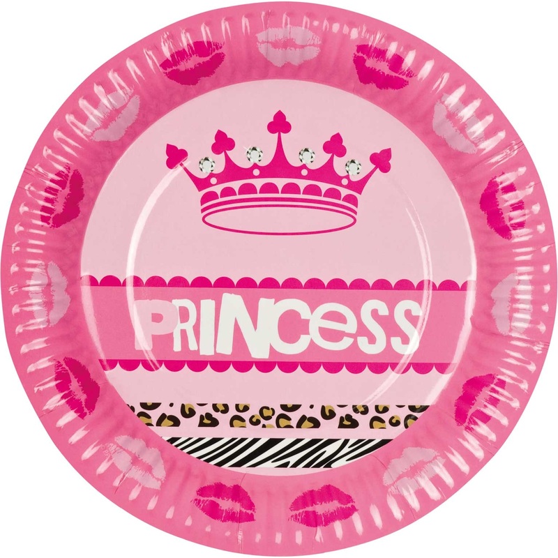 Princess party cardboard plate 6 parts