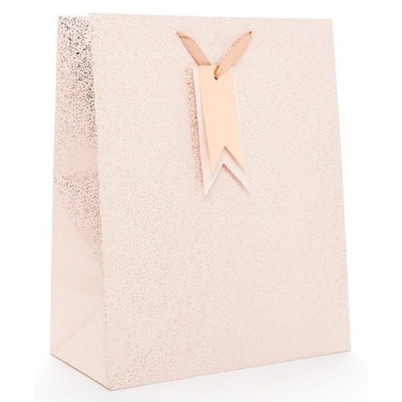Rose gold gift bag Sparkles 33cm