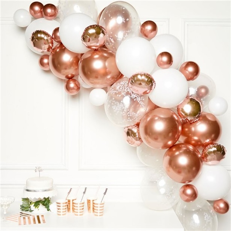 Rosy charm balloon garland