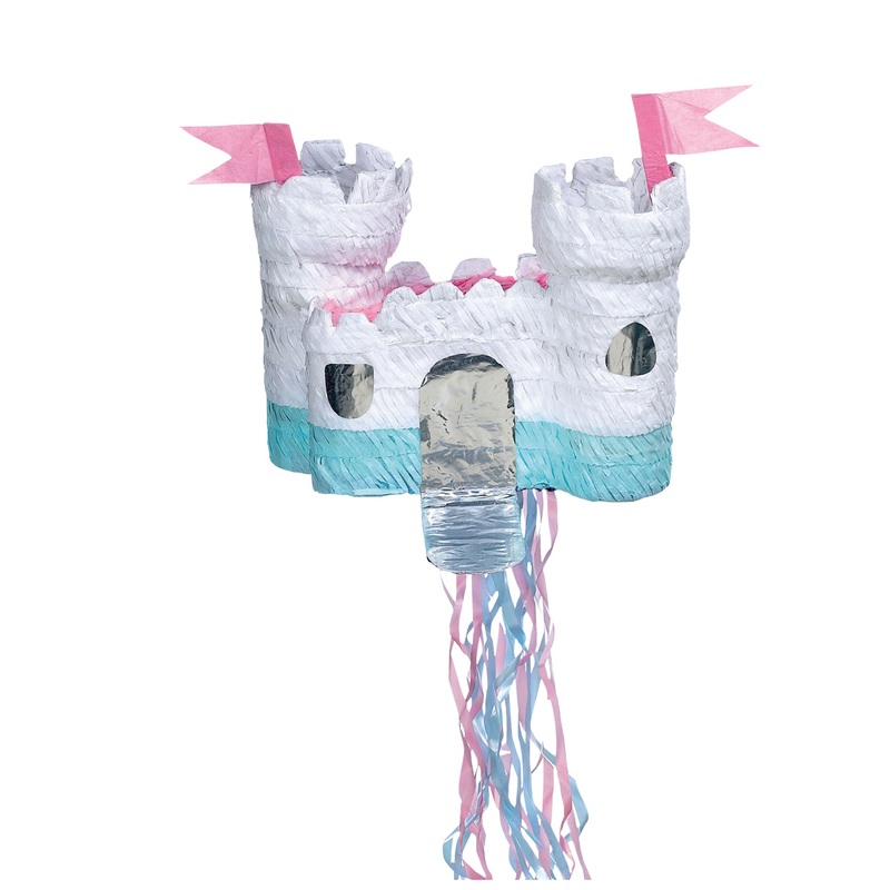 White fairy tale castle pinata