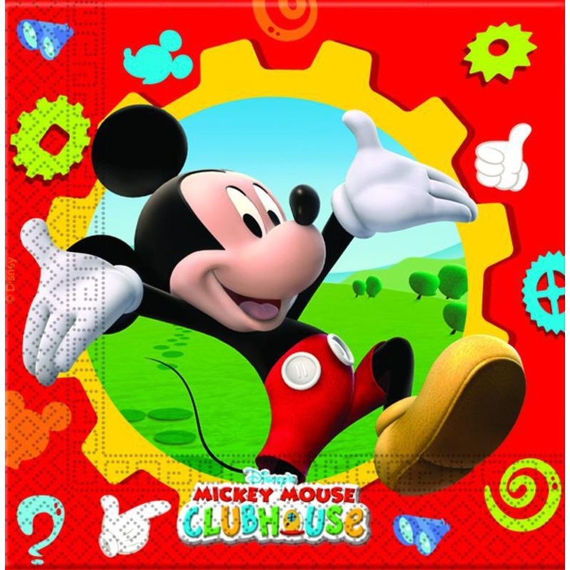 20 Mickey Mouse clubhouse napkins 33cm