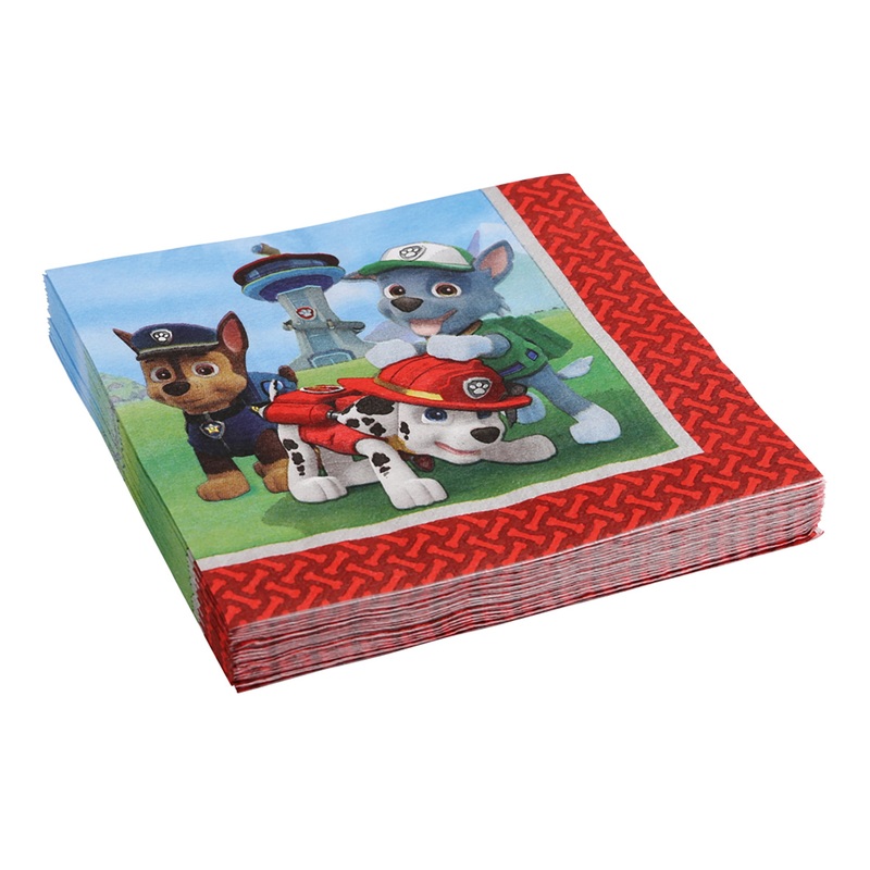 20 Paw Patrol Crew napkins 33cm