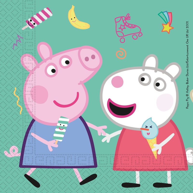 20 Peppa Pig Spieletag napkins 33cm