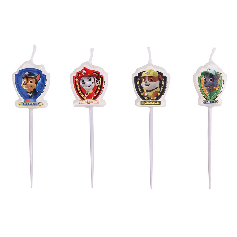 4 Paw Patrol Crew cake candles