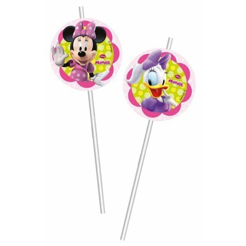 6 Minnie Mouse Glory Day straws 24cm