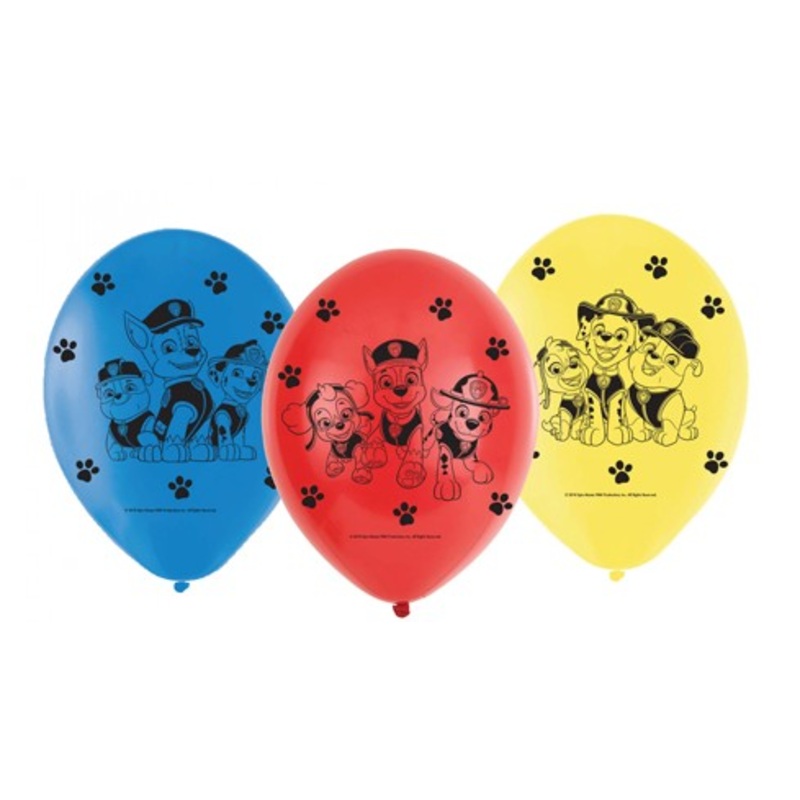 6 Paw Patrol Action balloons 23cm