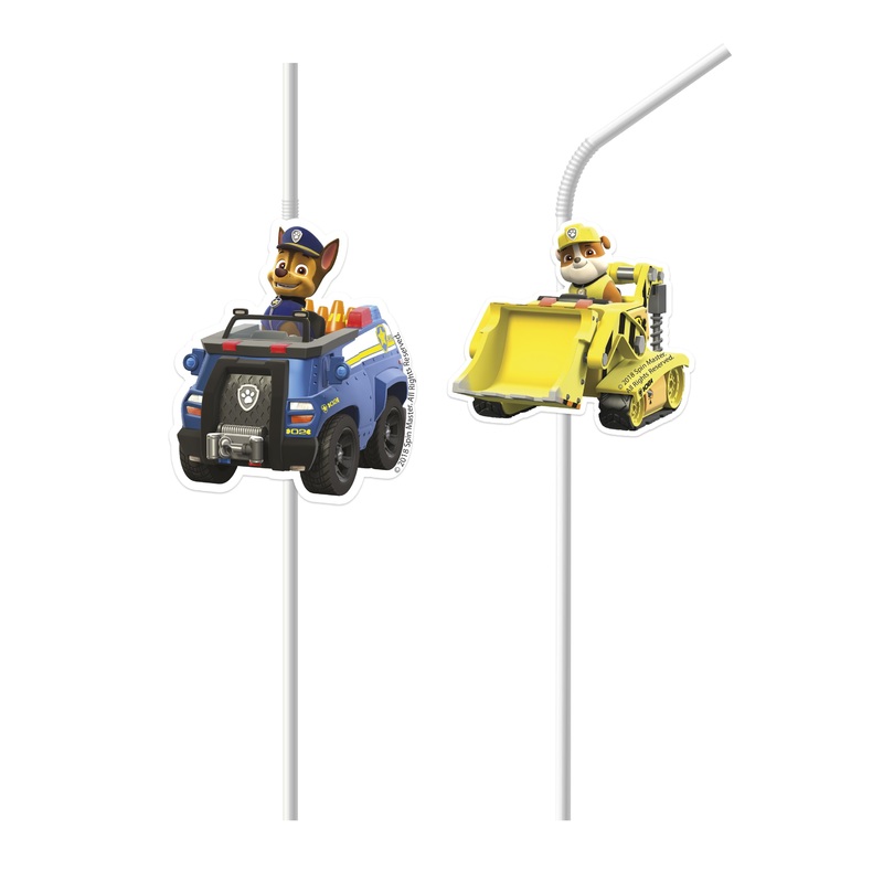 6 Paw Patrol Team straws 24cm