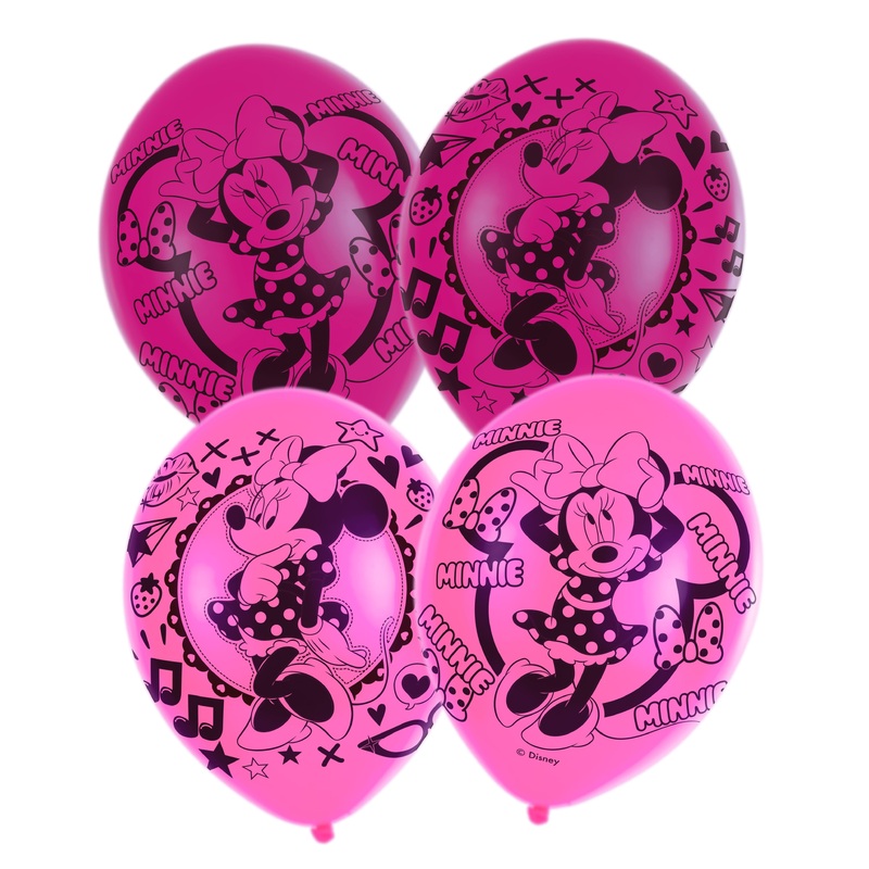 6 Sweet Minnie Mouse balloons 27.5cm