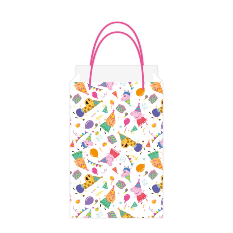 8 gift bags - Peppa's Party