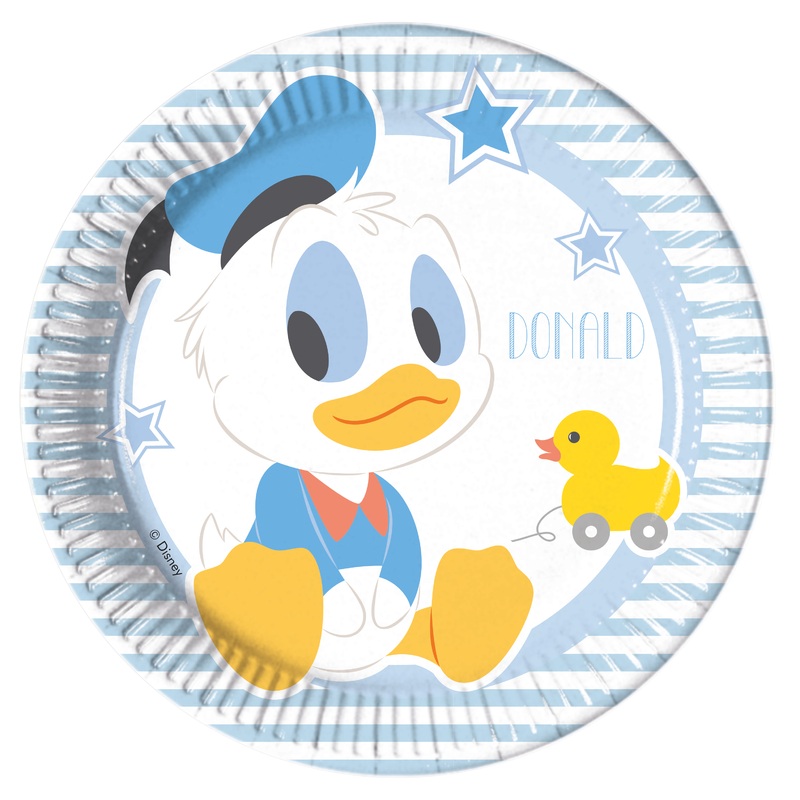 8 Mickey's crawling group paper plates 20cm