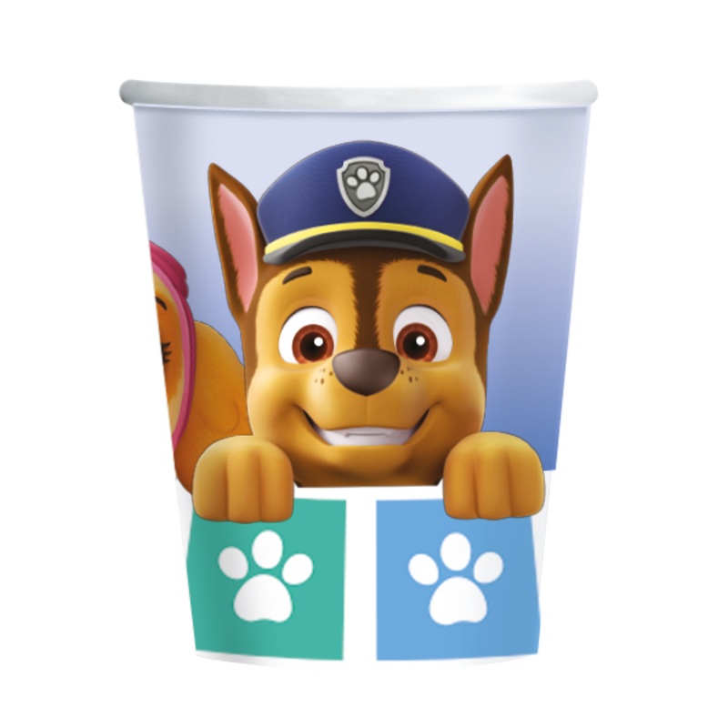 8 Paw Patrol 2022 paper cups 250ml