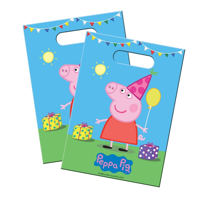 8 Peppa Pig Birthday gift bags