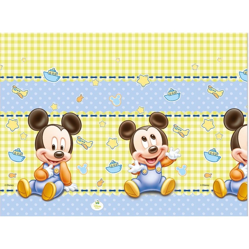 Mickey Mouse baby shower tablecloth 1.8 x 1.2m