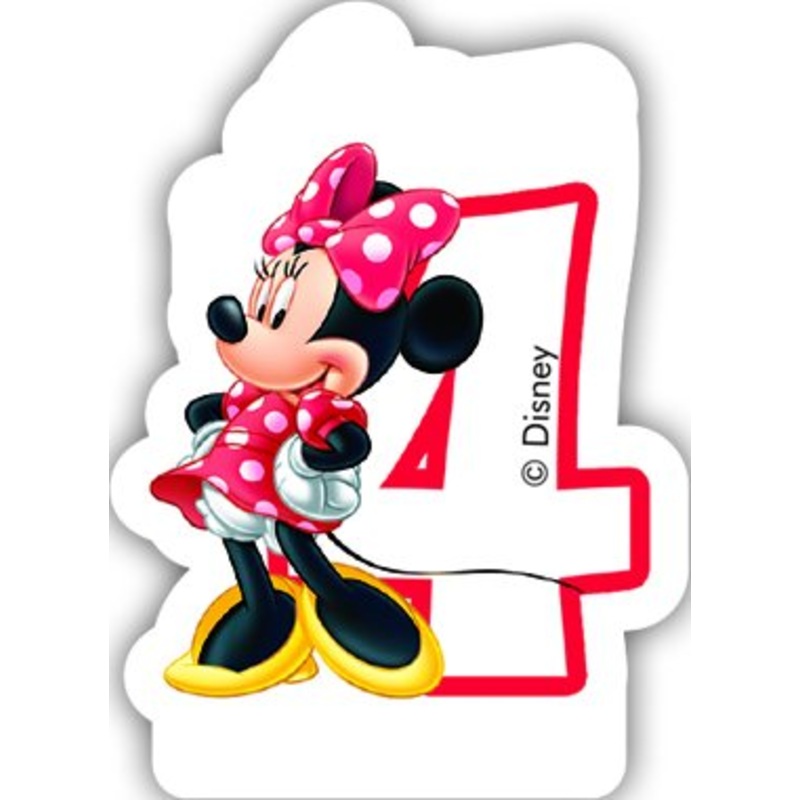 Minnie Mouse 4th birthday number candle
