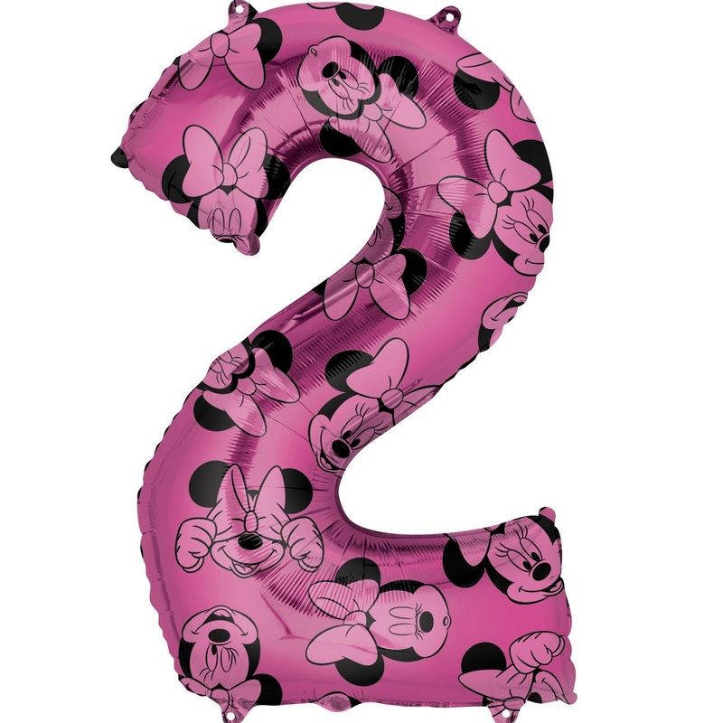 Minnie Mouse number 2 balloon 66cm