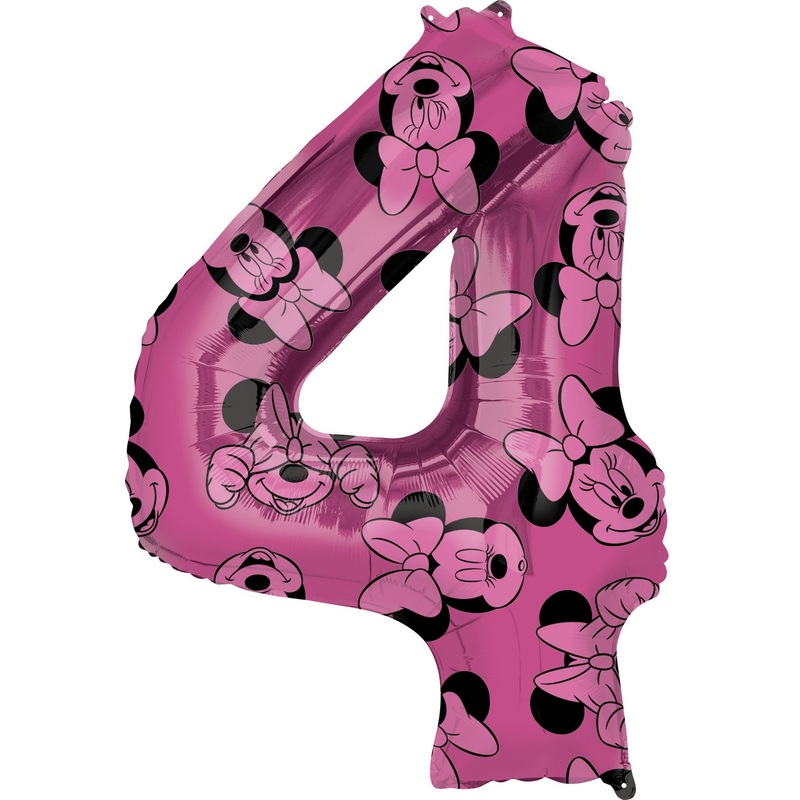 Minnie Mouse number 4 balloon 66cm