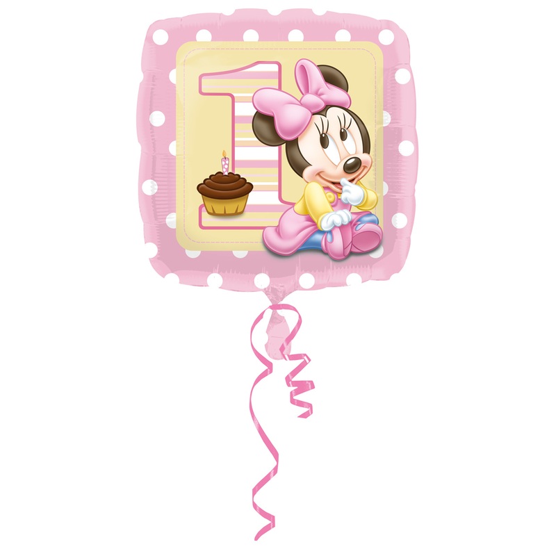 Minnie's first birthday foil balloon 43cm