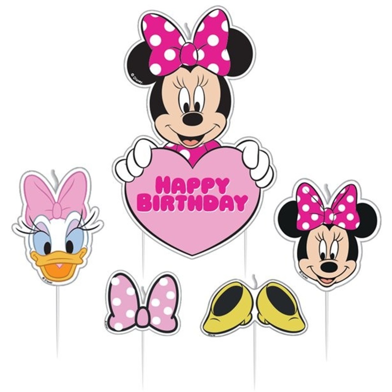 Mni Mouse Cake Candles Set