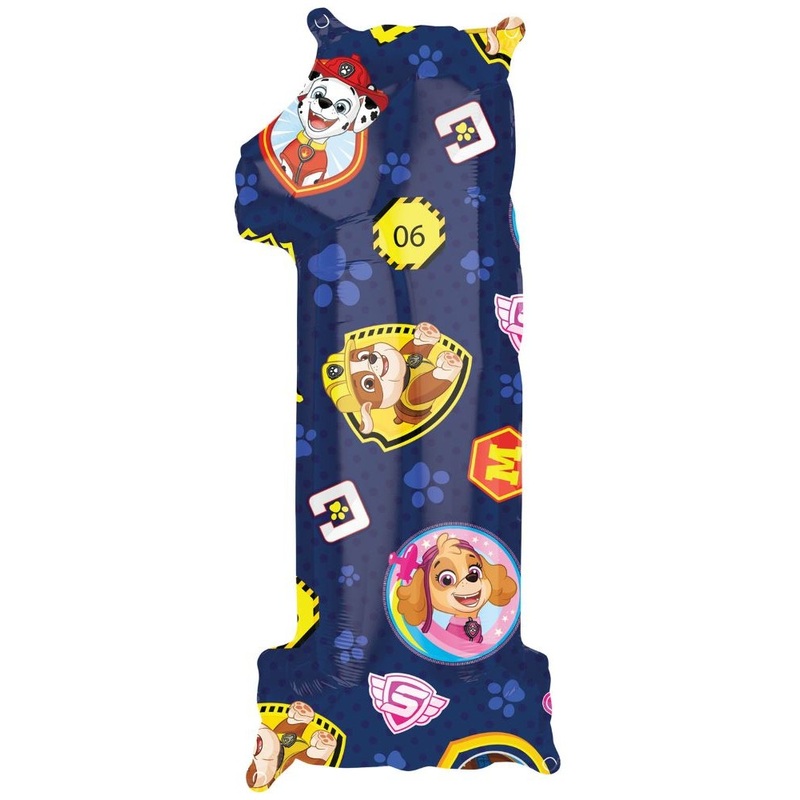 Paw Patrol 1st birthday foil balloon 66cm