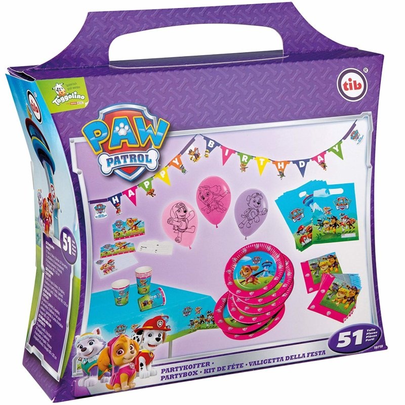 Paw Patrol Friends party suitcase Skye 51 pieces