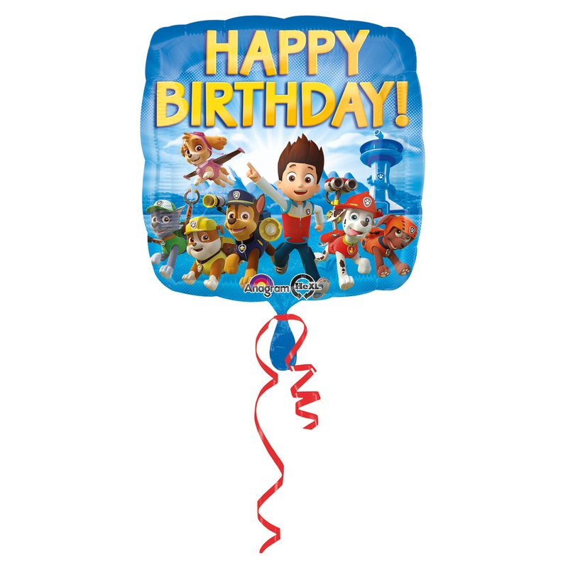 Paw Patrol Happy Birthday Foil Balloon 43cm