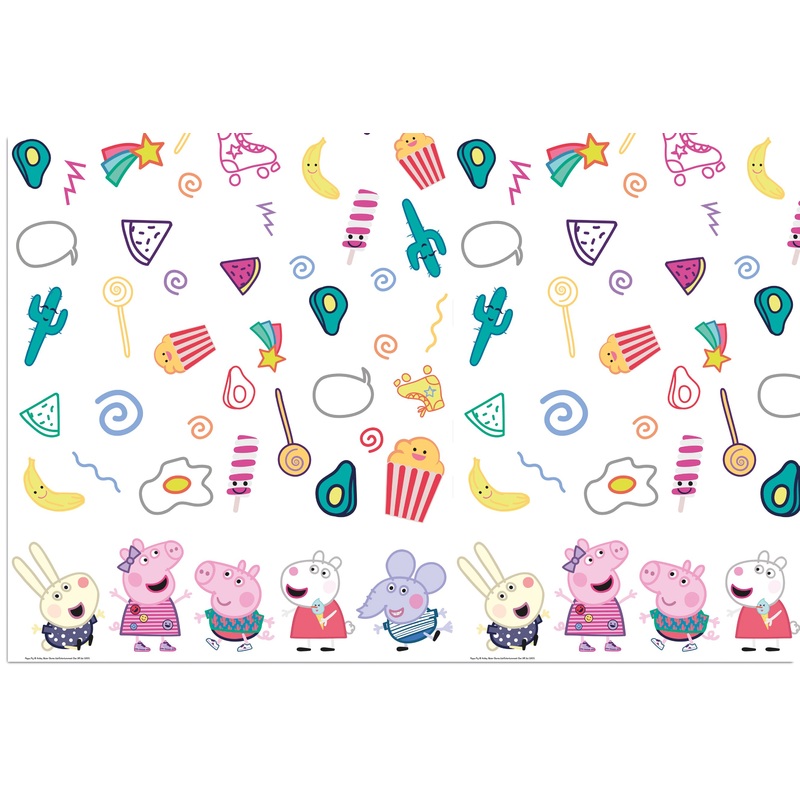 Peppa Pig play day tablecloth 1.8 x 1.2m