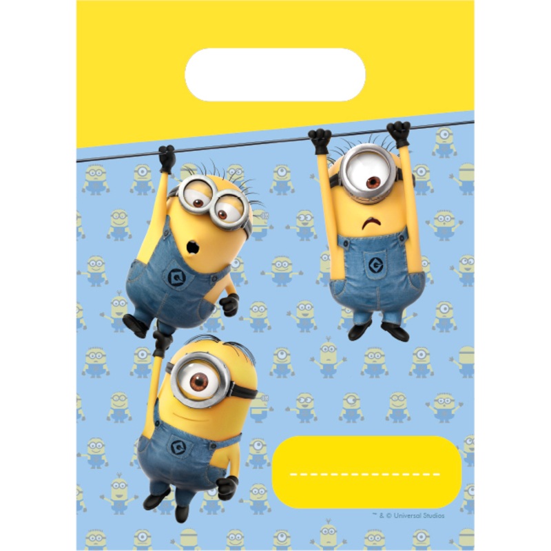 Sweet Minions children's birthday party bags 6 pack