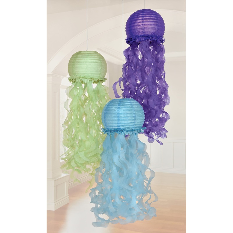 3 shellebrate mermaid lanterns