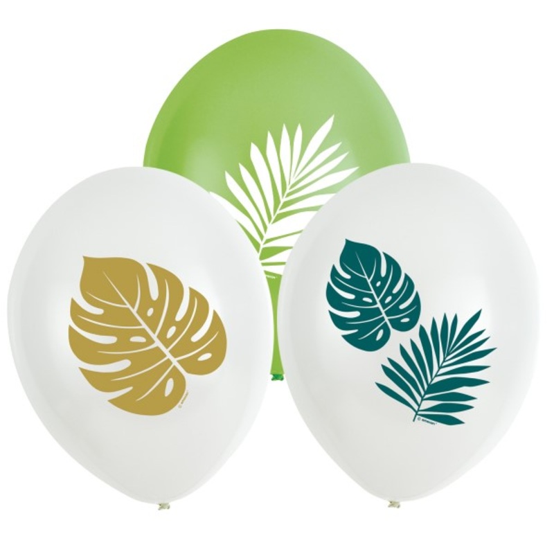 6 latex balloons jungle fever